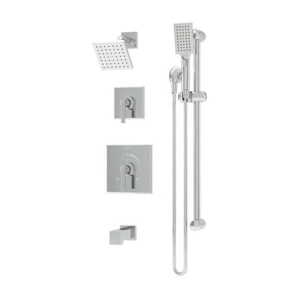 Symmons Duro Hydro Mersion Tub and Shower Trim Kit with 2-Handles Tub ...