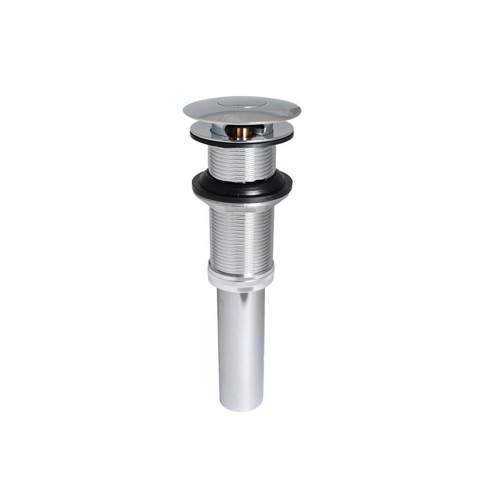 "DecoDRAIN 2-in-1 Brass Sink Drain, Push (Open/Close), Umbrella (Open), w/o Overflow, 2.7"" Cap, 1.6-2.2"" Sink Hole, CH" price history on PriceWatchPro