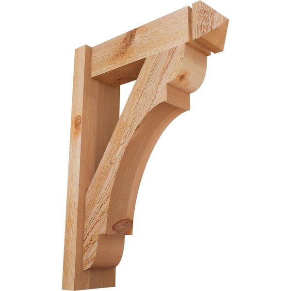 Ekena Millwork 6 in. x 28 in. x 20 in. Western Red Cedar Olympic Arts and Crafts Rough Sawn Outlooker