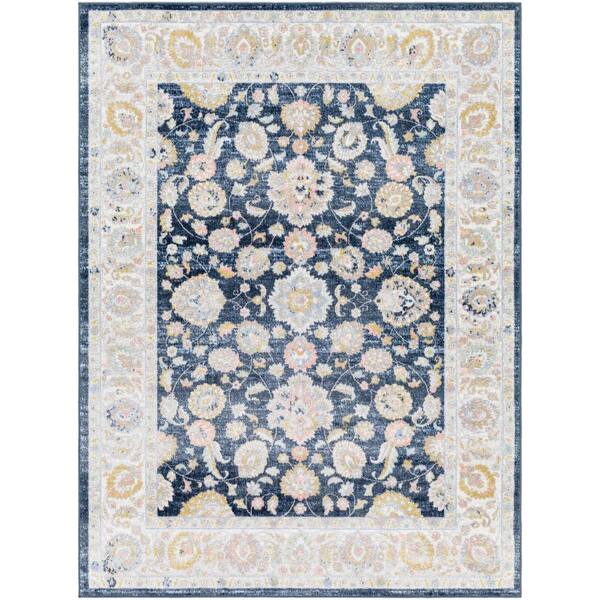 Artistic Weavers Lavadora 7 X 9 Charcoal Grey Indoor Medallion Global  Machine Washable Area Rug in the Rugs department at