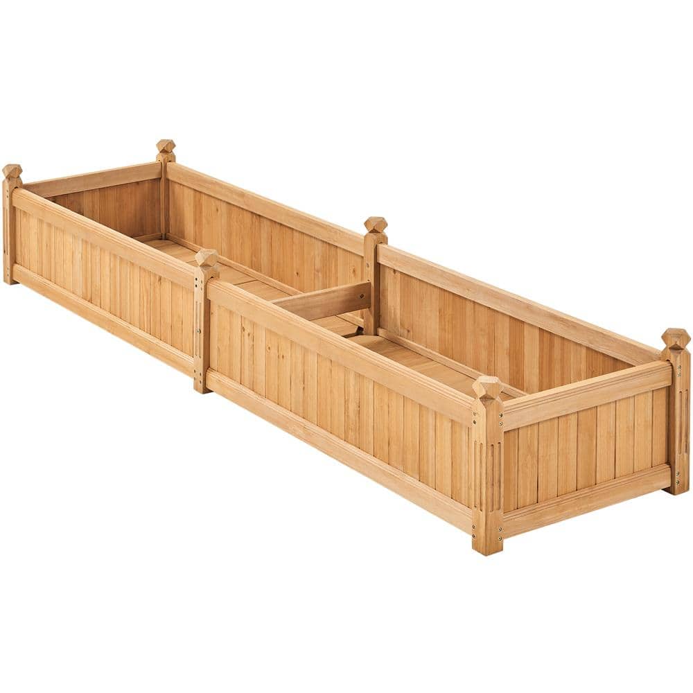 16 in. H x 24 in. W x 90.5 in. L Wooden Raised Garden Bed Light Brown price history on PriceWatchPro