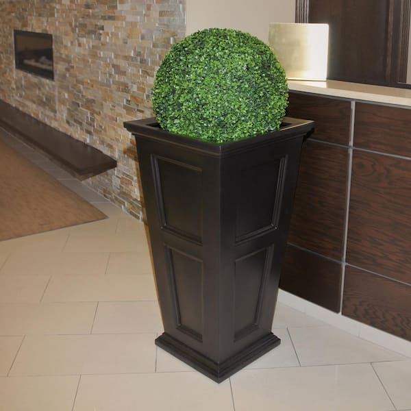 Fairfield 40 in. Tall Espresso Polyethylene Planter