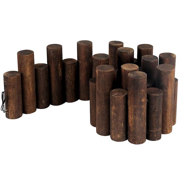 Worth Garden 48 in. L x 6.5 in. H Wooden Cylinder Landscape Border Edging