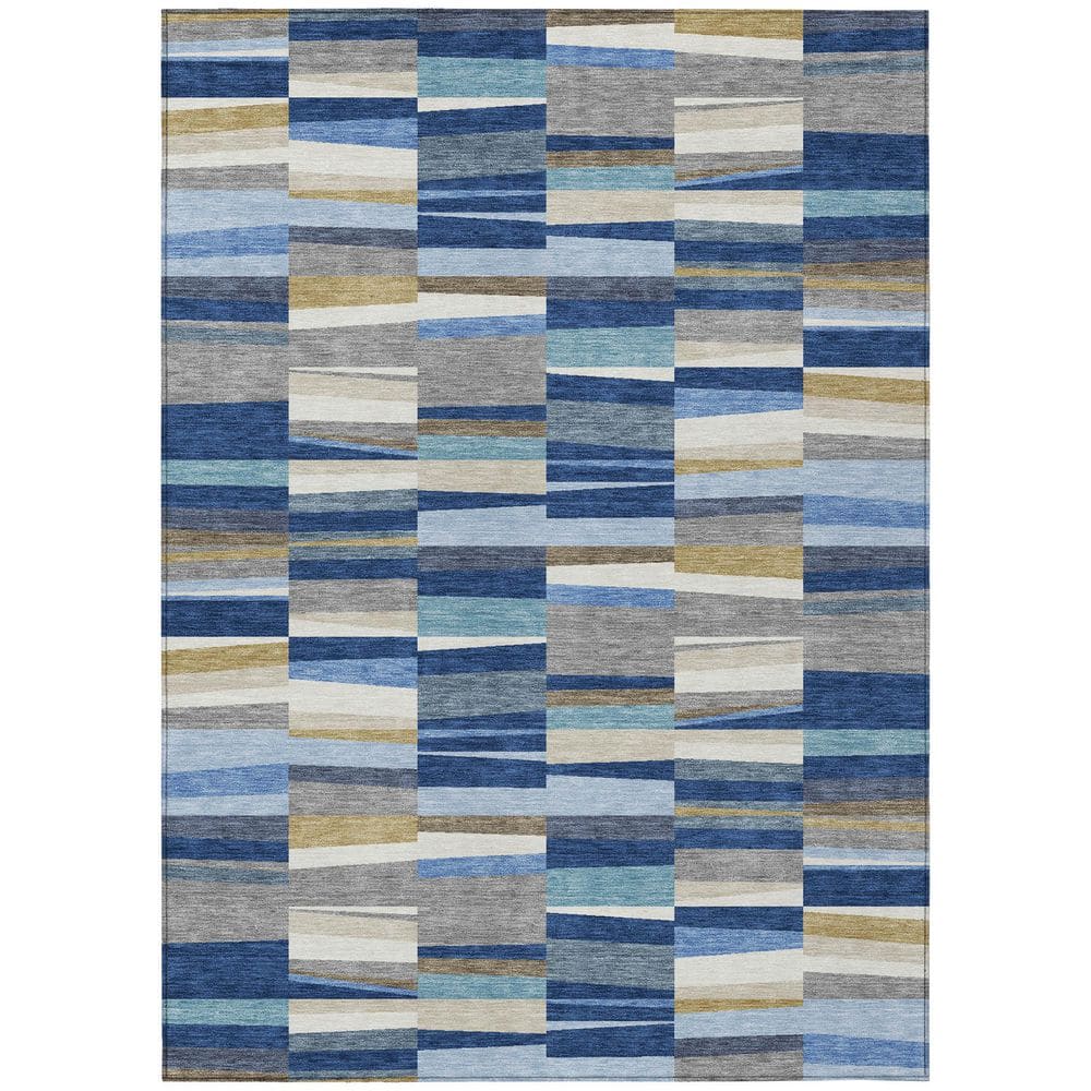 Chantille Machine Washable Indoor/Outdoor Abstract ACN2575 Navy 9 ft. x 12 ft. Area Rug price history on PriceWatchPro