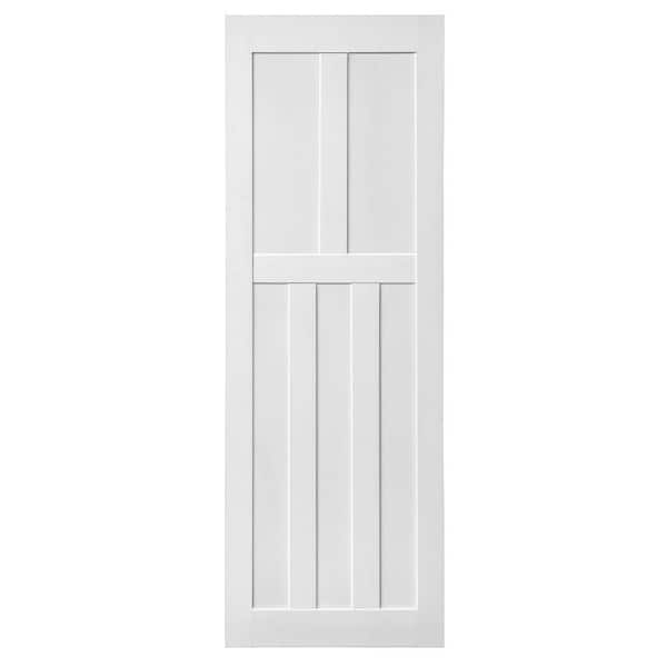 Unbranded 36 in. x 80 in. Solid Core White Primed MDF Barn Door Slab, DIY Assemble, Hardware Kit Not Include