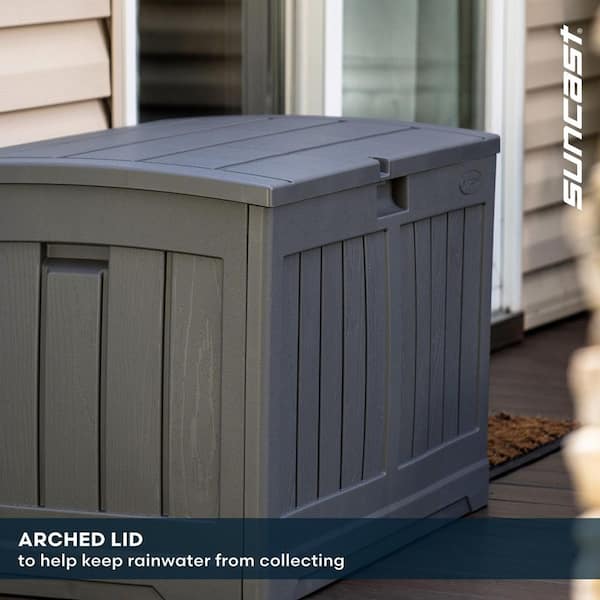Suncast 50 Gal. Peppercorn Gray Weather Resistant Plastic Resin