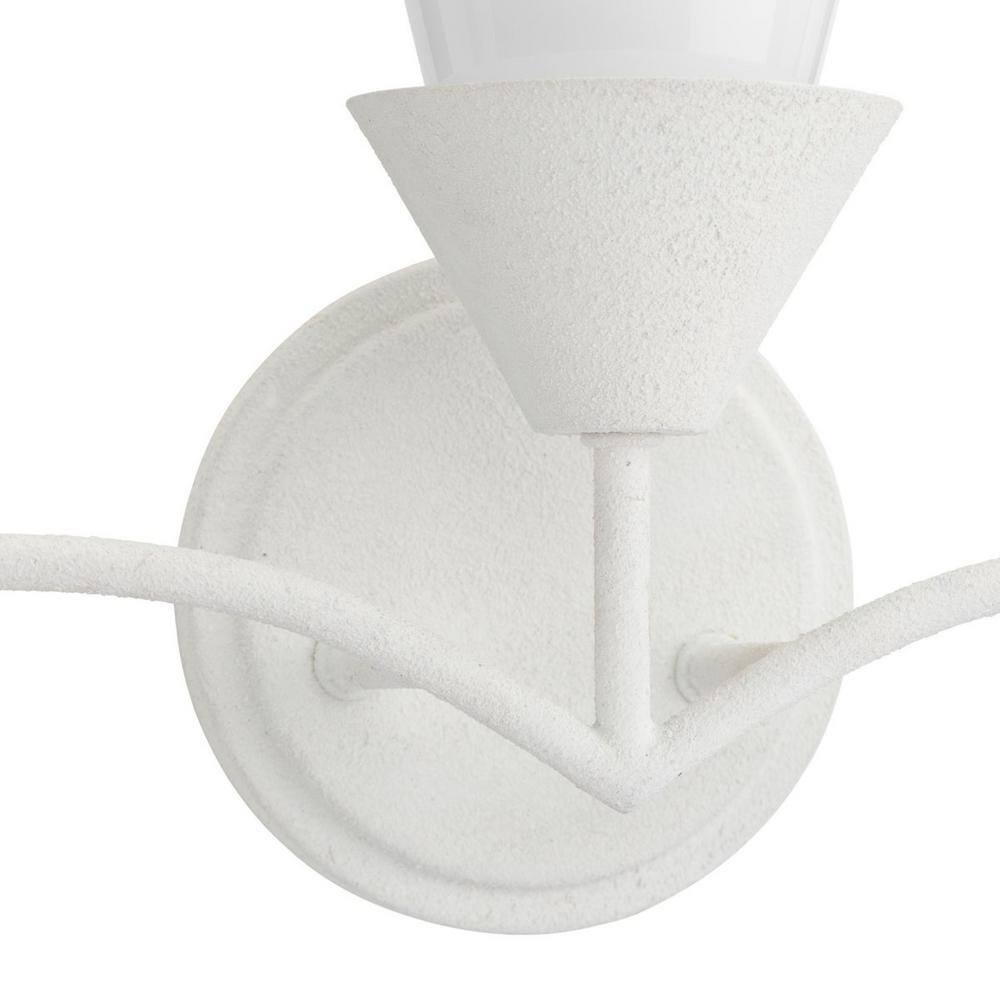 Pinellas White Plaster 3-Light Modern Vanity Fixture