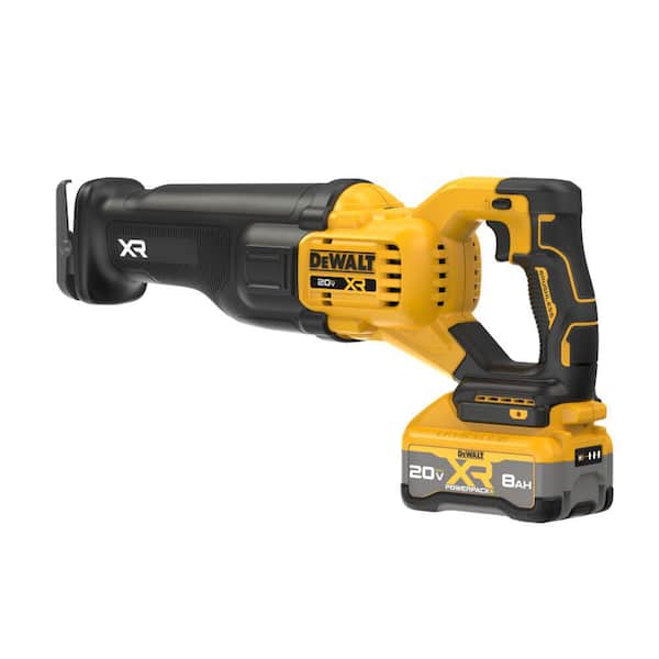DEWALT 20V XR Cordless Reciprocating Saw Kit with 8.0 Ah Battery and Charger