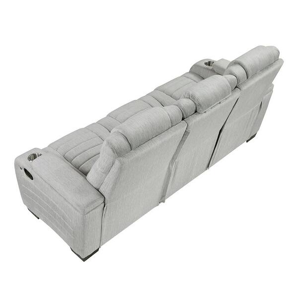 Lazzara Camilla 84 in W Pillow Top Arm Microfiber Rectangle Manual