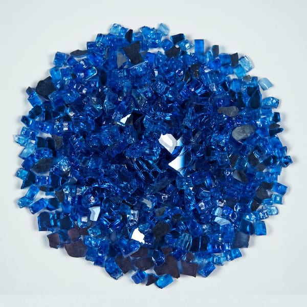 MSI 0.25 cu. ft. 0.5 in. 20 lbs. Piedra Saphire Blue Fireglass Pebbles