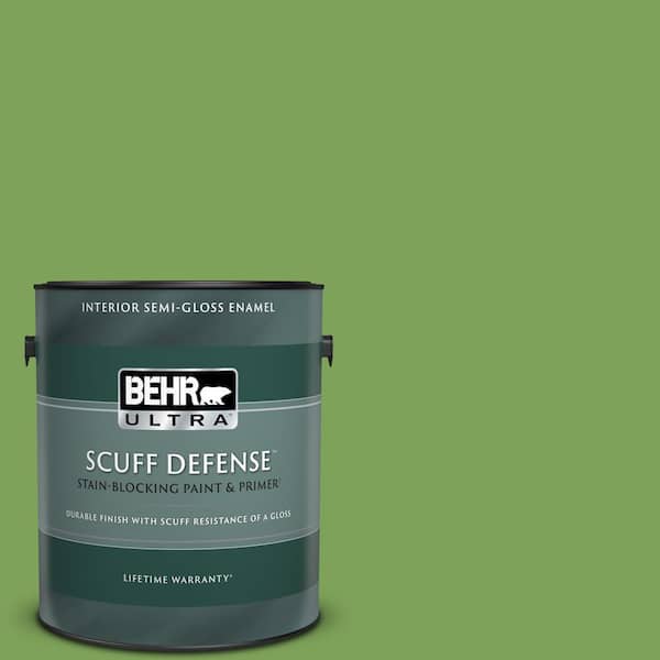 BEHR ULTRA 1 gal. #P380-6 Springview Green Extra Durable Semi-Gloss Enamel Interior Paint & Primer