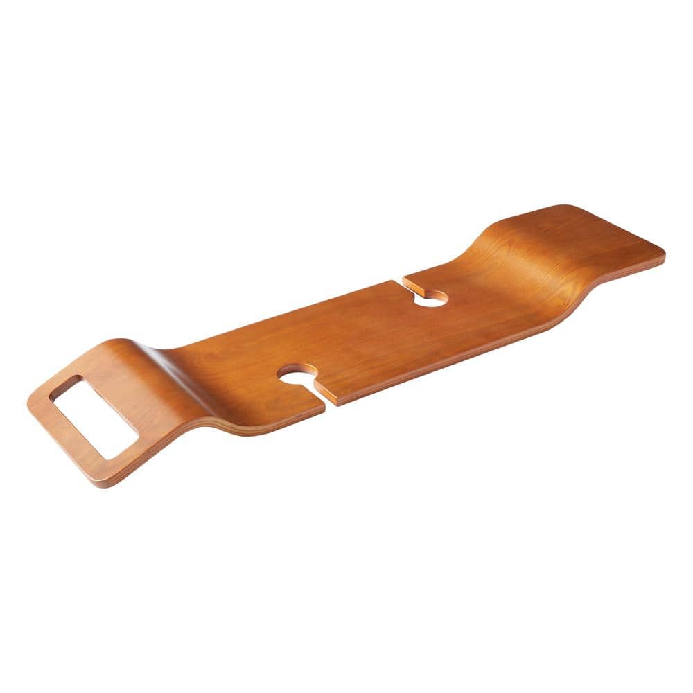 Orsen Maple Wood Freestanding Bathtub Caddy with Wine Glass Holders