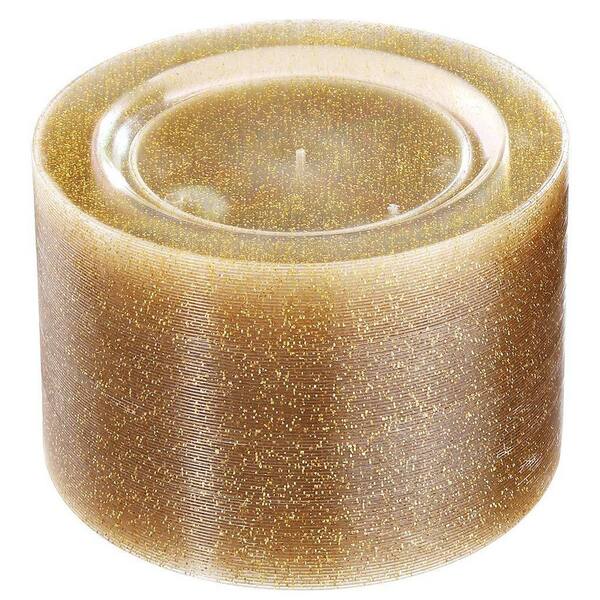 Transparent Gold Glitter Disposable Premium Appetizer Dessert Salad Plates Party Wedding (Set of 100)