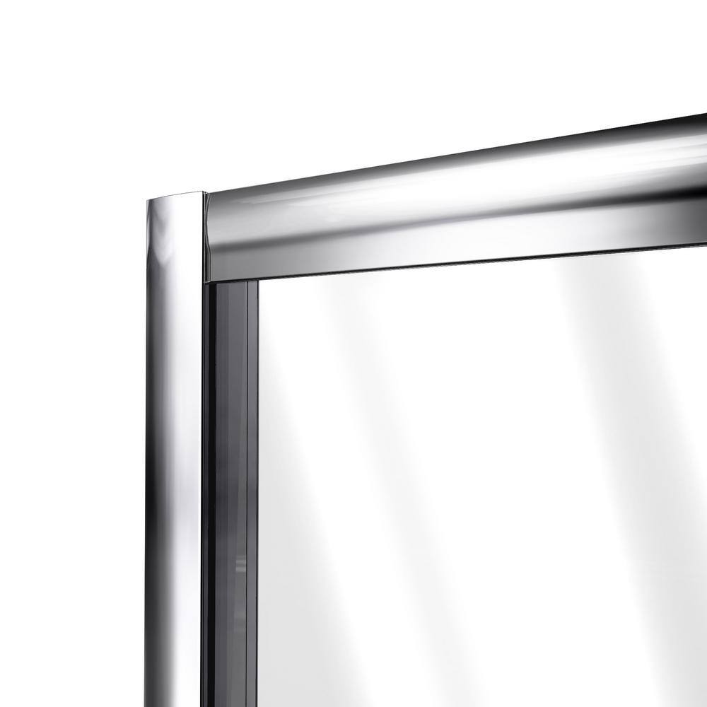 Flex Chrome Semi-Frameless Pivot Shower Door 38-42" W x 72" H