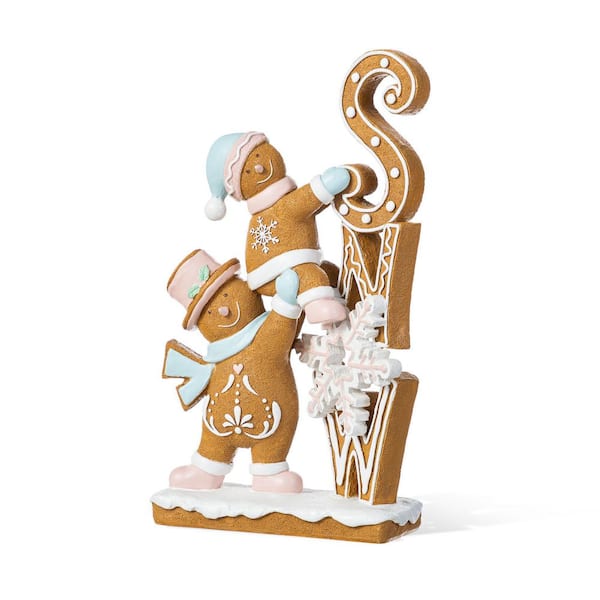 12.50 in. H Resin Christmas Gingerbread Table Decor