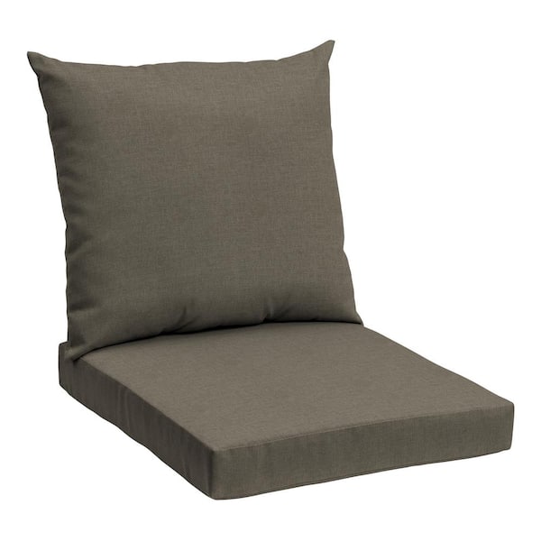ARDEN 24 x 21 Basics Outdoor Deep Seating Lounge Chair Cushion Set, Mink Brown Mila