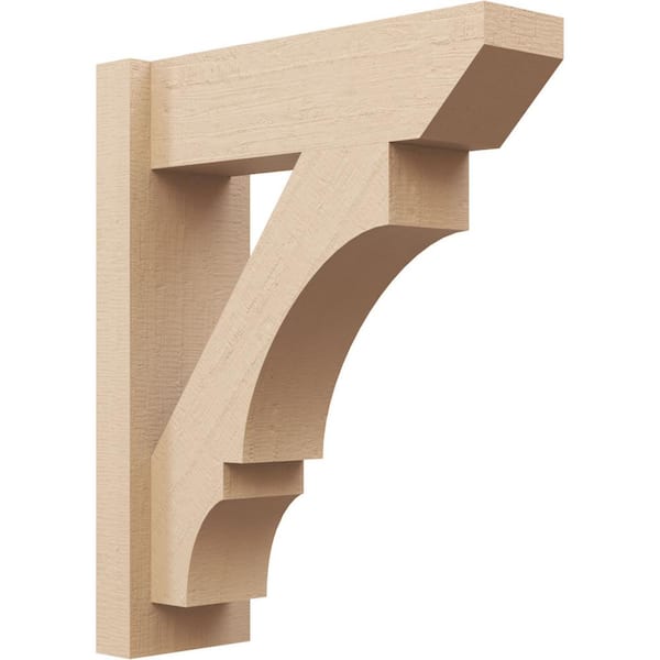 Ekena Millwork 6 in. x 22 in. x 18 in. Balboa Slat Rough Cedar Woodgrain Timberthane Polyurethane Outlooker, Primed Tan