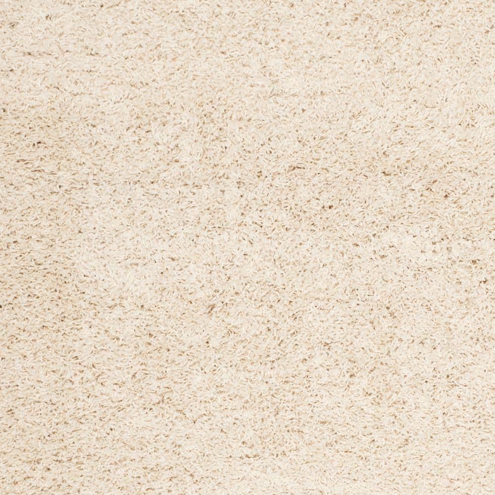 Cozy Laguna Beige 4' x 6' Plush Shag Area Rug