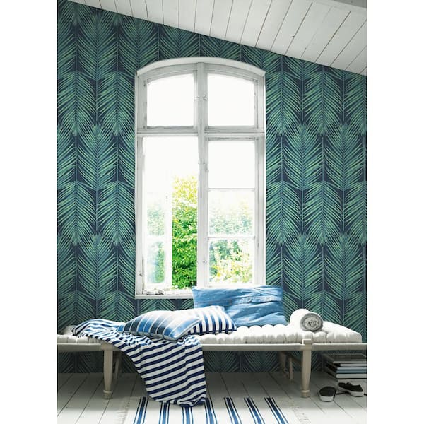 Paradise Tropical Leaves Paper Strippable Roll (Covers 60.75 sq. ft.)