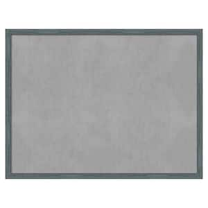 Dixie Blue Grey Rustic Narrow 25 in. x 19 in. Framed Magnetic Board