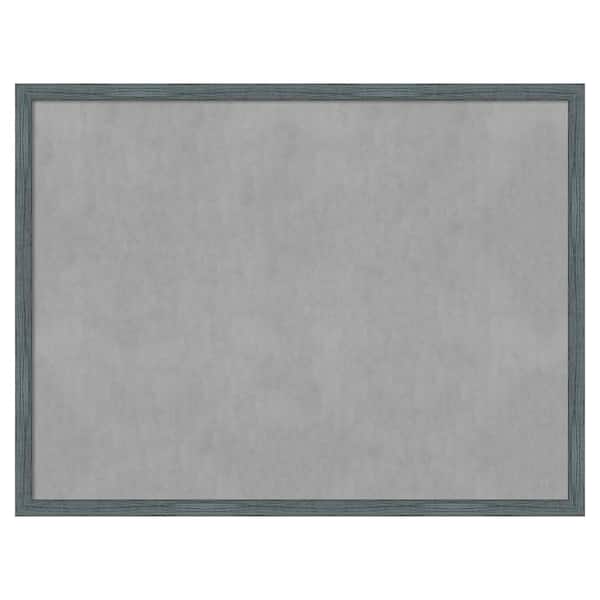 Dixie Blue Grey Rustic Narrow 25 in. x 19 in. Framed Magnetic Board