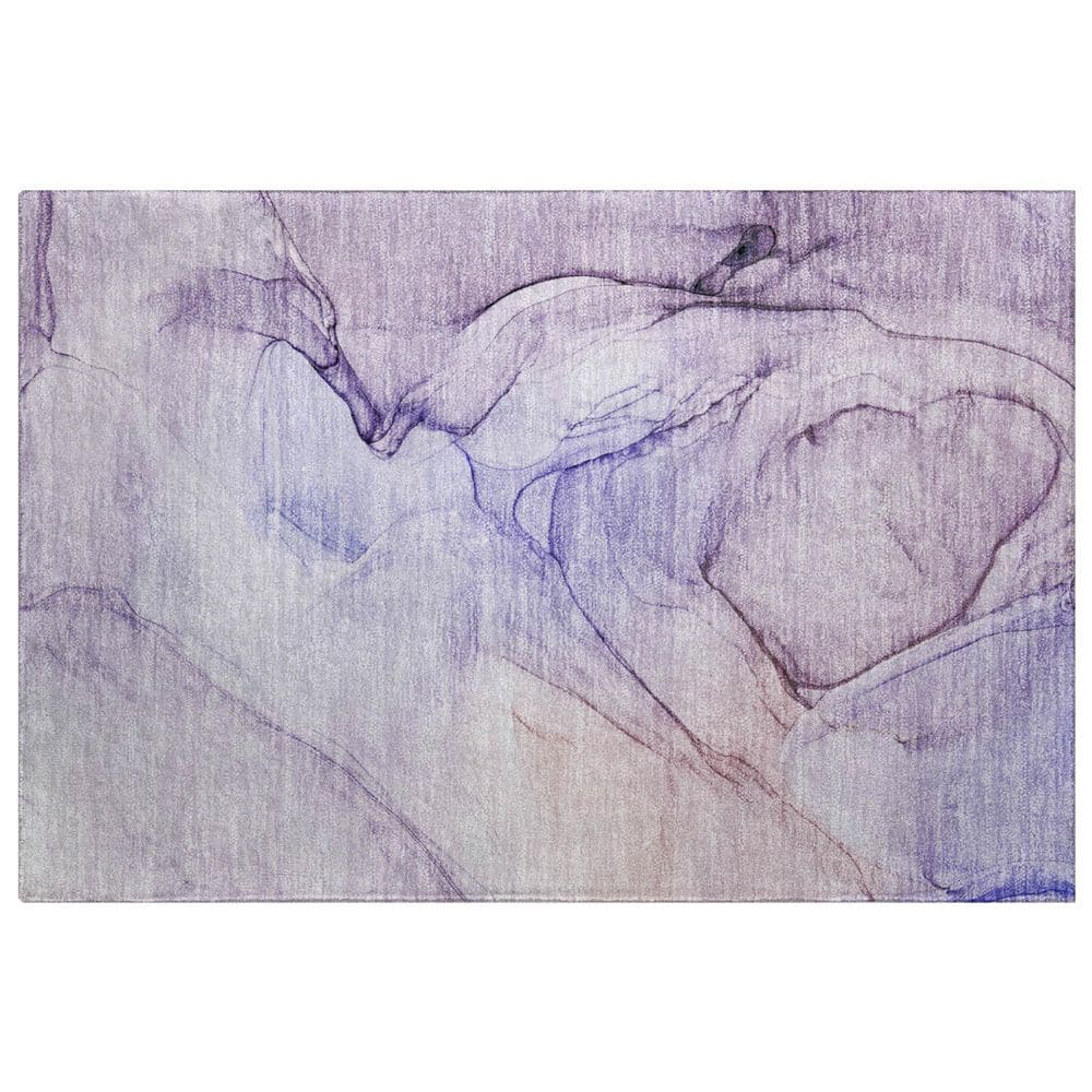 Dream Shag Premium Machine Washable Abstract ADS502 Purple 2 ft. x 3 ft. Accent Rug price history on PriceWatchPro