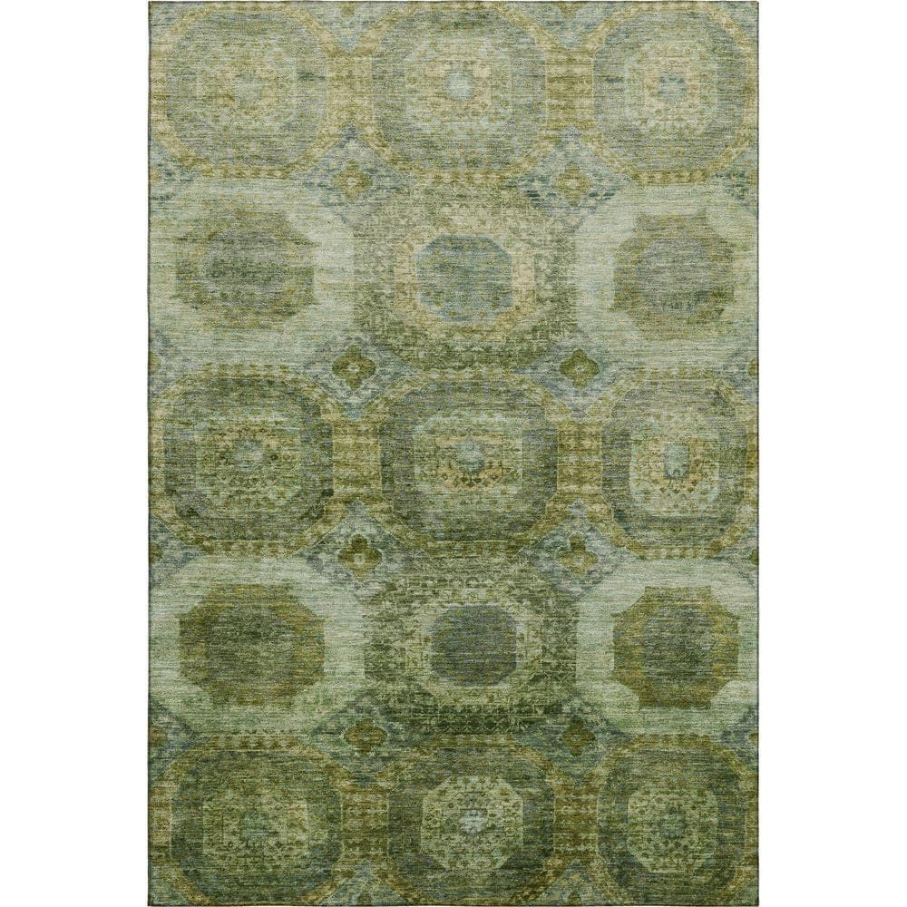 Mayfield Premium Machine Washable Abstract AMF1944 Aloe 10 ft. x 14 ft. Area Rug price history on PriceWatchPro
