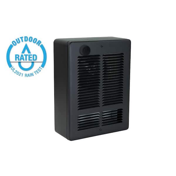 King Electric WSC 120-Volt 1500-Watt/750-Watt Outdoor Rated Surface Mounted Wall Heater with SP Thermostat and Grill Black