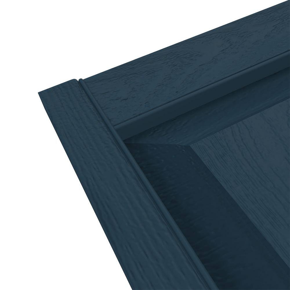 Classic Blue Vinyl Raised Panel Exterior Shutters, 51" x 14.75" (Set of 2)