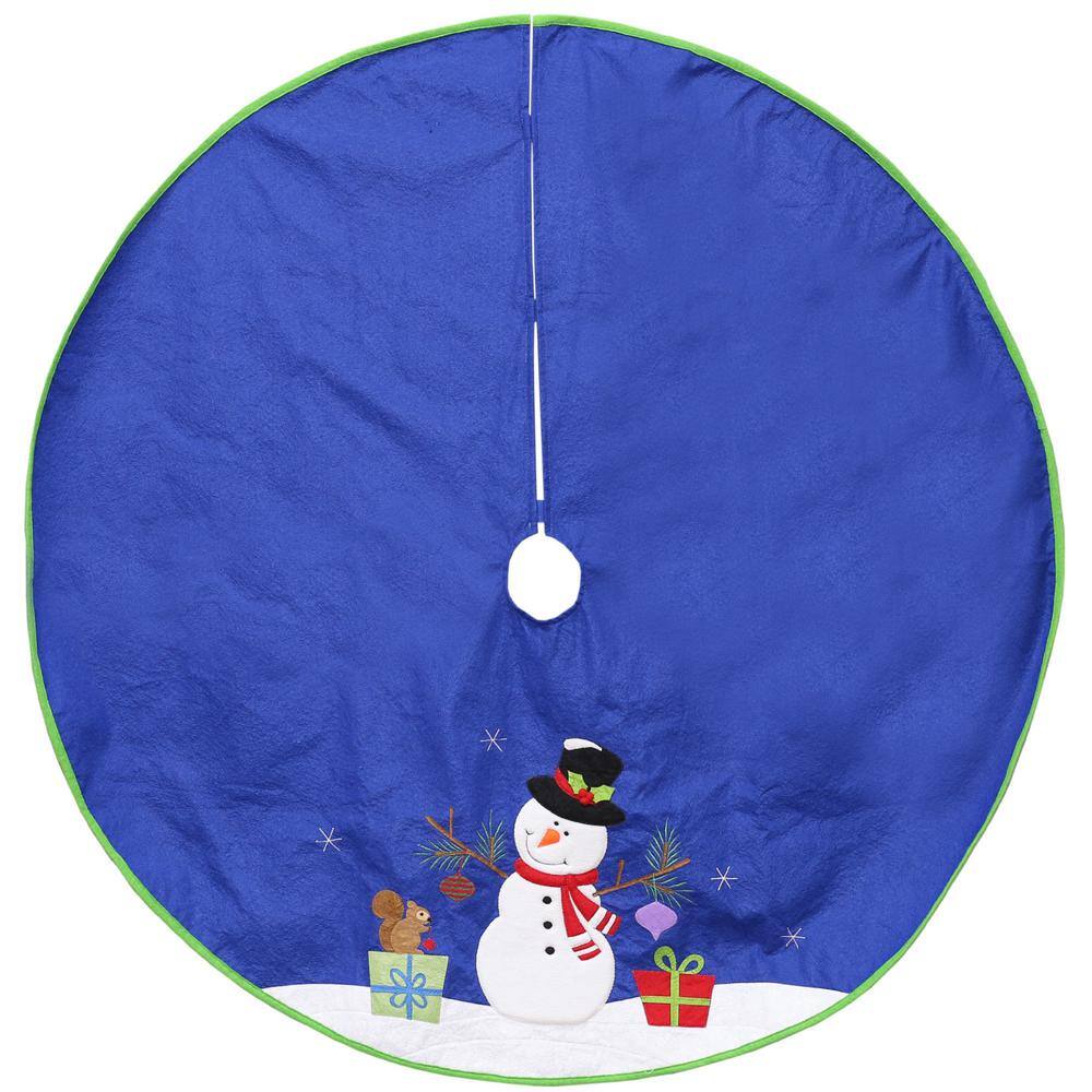 Miami Dolphins Snowman Sherpa Christmas Tree Skirt