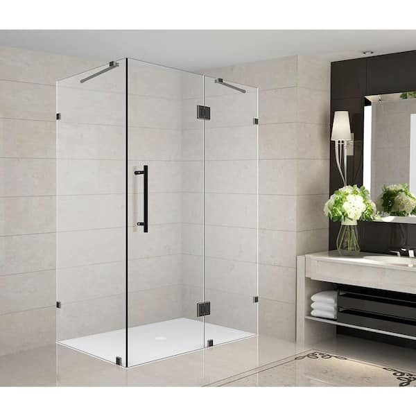 Aston Avalux 37 in. x 36 in. x 72 in. Completely Frameless Shower Enclosure in Oil Rubbed Bronze