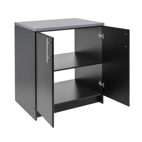 Prepac Elite 32-in W x 36-in H Wood Composite Black Freestanding Utility Storage Cabinet