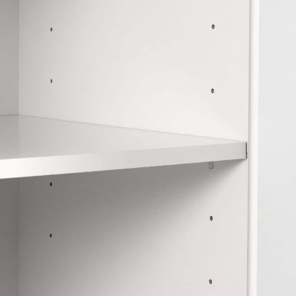 Pure White Laminated Particle Board Office Storage Cabinet with Adjustable Shelves