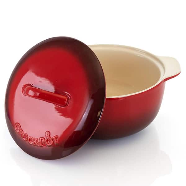 Crock-Pot Artistan 2-Piece Round Stoneware Casseroles Set with Lid  985112842M - The Home Depot
