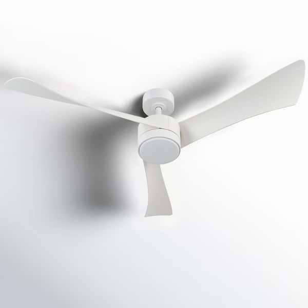 54 in. Integrated LED Indoor Matte White Ceiling Fan with 3000K-6500K Adjustable White Light Kit and Remote Control