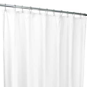 70 in. x 72 in. White Microfiber Soft Touch Diamond Design Shower Curtain Liner