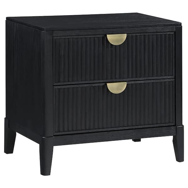 Coaster Brookmead Black 2-Drawer 28.25 in. W Nightstand