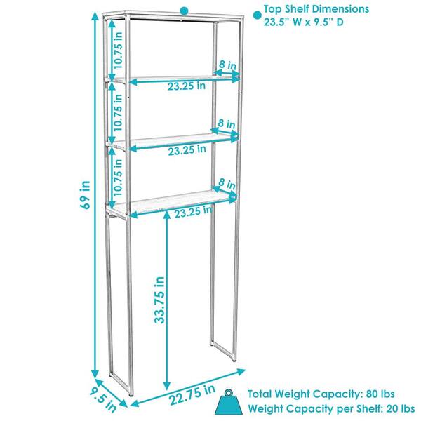 CoolArea Bathroom Storage Cabinet with 2 doors, 30 In Modern Bathroom  Shelves, Over Toilet Storage Organizer, for Small Spaces, White - ShopStyle