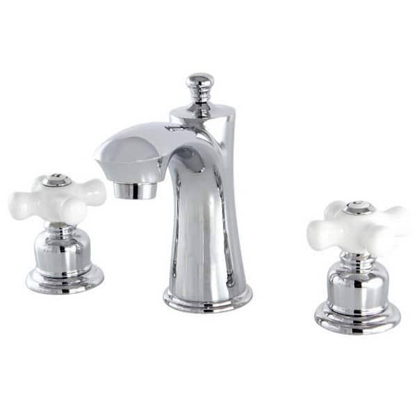 Kingston Brass Victorian 8 in. Widespread 2-Handle Bathroom Faucet in Polished Chrome