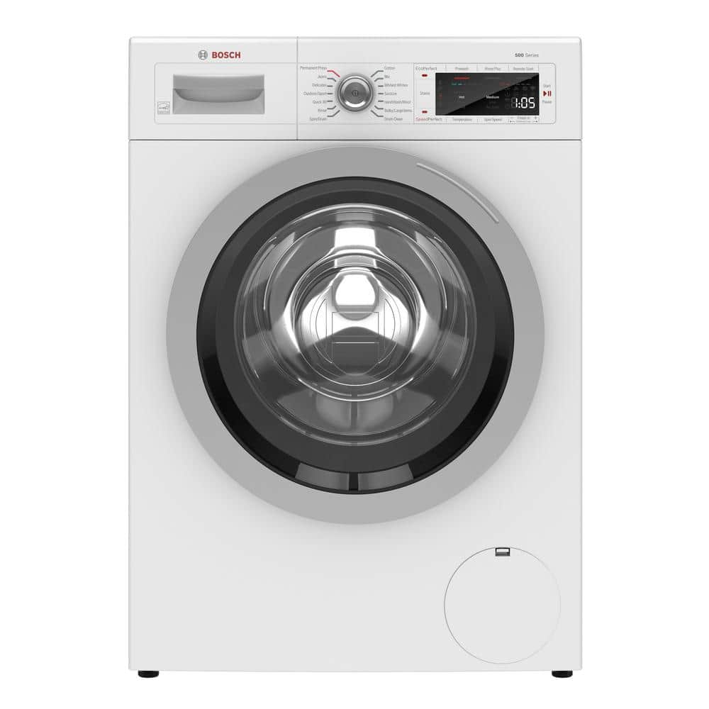 Bosch 500 Series 24 in. 2.2 cu. ft. 240-Volt Home Connect Stackable White Front Load Compact Washing Machine, ENERGY STAR