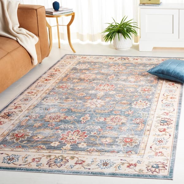 Arizona Green/Beige 6 ft. x 6 ft. Machine Washable Transitional Garden Square Area Rug