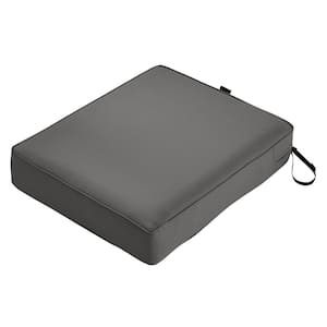 Montlake Light Charcoal Grey 21 in. W x 19 in. D x 5 in. T Outdoor Lounge Chair Cushion