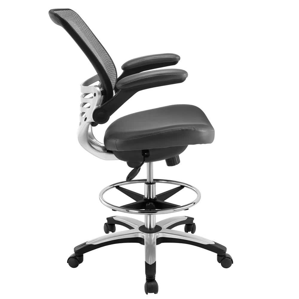 Edge Adjustable Swivel Drafting Chair with Mesh Back in Gray