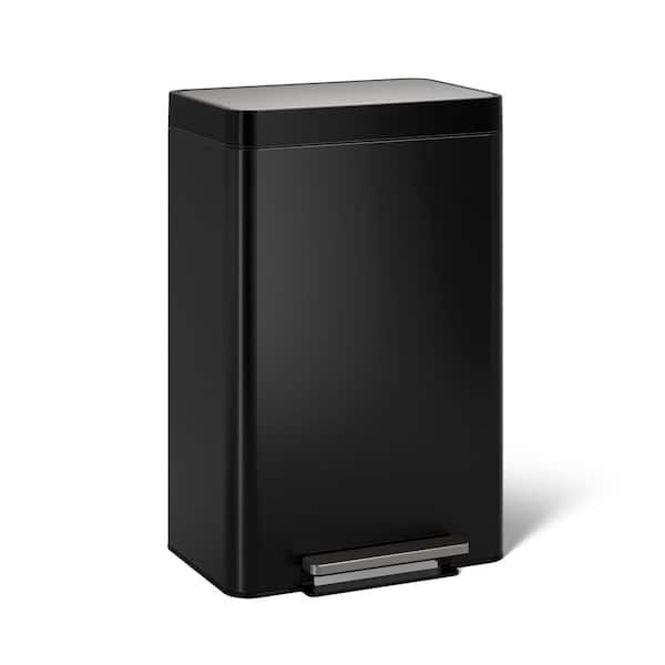 KOHLER Dual 5.5 Gal. Black Compartment Trash Can K-20956-BST - The