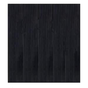Black 2 ft. 11 in. x 4 ft. Pro-Tex Heavy Duty Chair Mat Collection Waterproof Ribbed Design Indoor Protector Rug