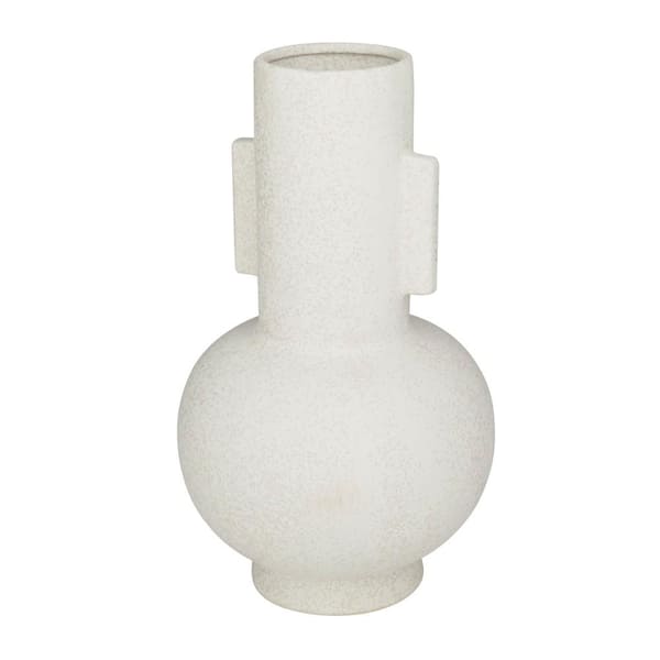 CosmoLiving by Cosmopolitan 15 in. White Handmade Ceramic Decorative Vase