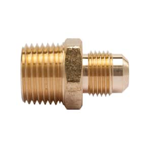 3/8 in. Flare x 1/2 in. MIP Brass Adapter Fitting (5-Pack)