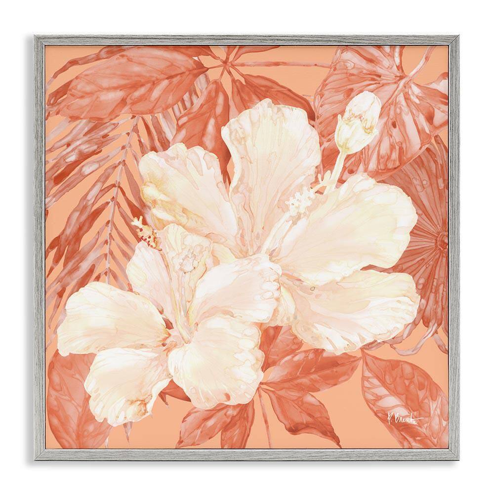Hibiscus Flower Bunches by Paul Brent Gray Framed Nature Giclee Art Print 12 in. x 12 in. price history on PriceWatchPro