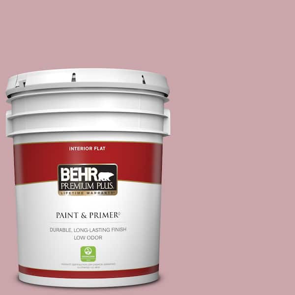 BEHR PREMIUM PLUS 5 gal. Home Decorators Collection #HDC-CT-08A Hydrangea Bouquet Flat Low Odor Interior Paint & Primer