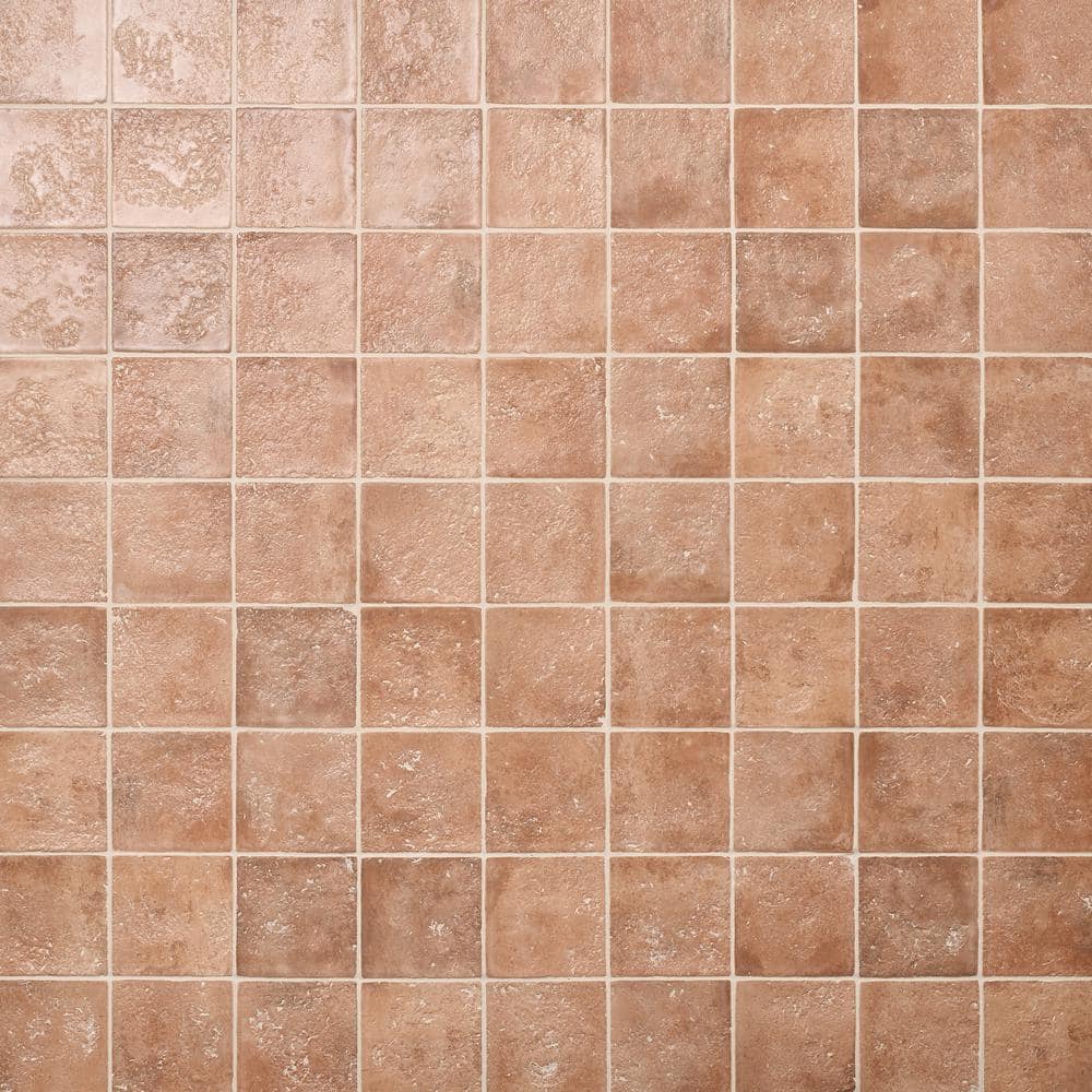 Terracotta Textured Ceramic Wall Tile for Kitchen and Bathroom